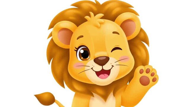 Close-up of an adorable baby lion