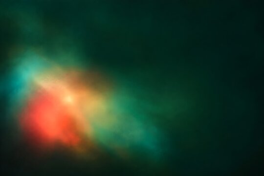 Fondo abstracto con reflejos en tonos verdes, amarillos y rojos, con espacio negativo.