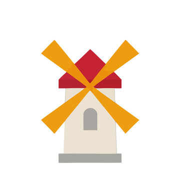 Simple illustration of a windmill