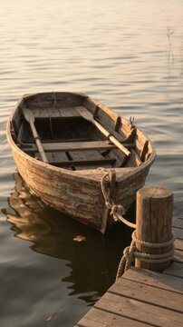 A weathered rowboat on serene waters offers the ultimate quietcation, an idyllic scene for a much-needed decision detox and tranquil introspection