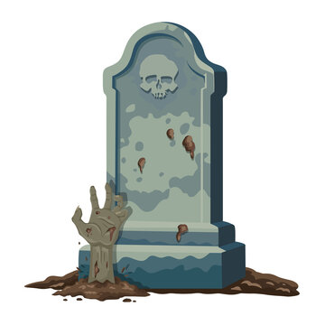 Zombie Hand Emerging From The Grave