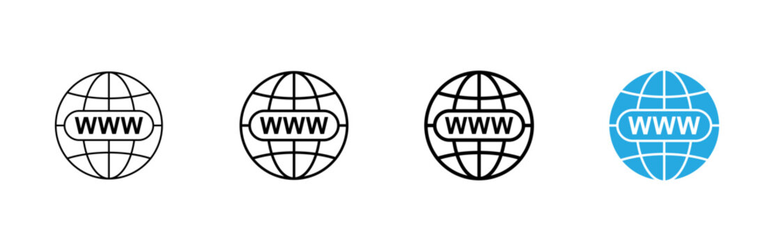 Web icon vector. go to web sign and symbol. web click icon. Global search icon