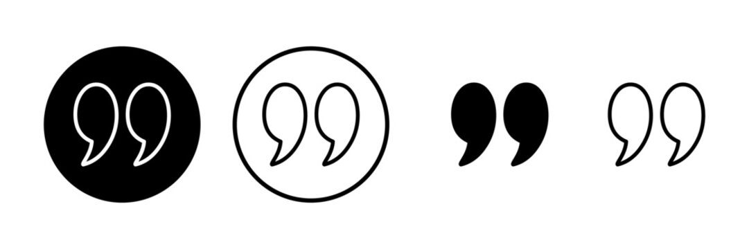 Quote icon vector illustration. Quotation mark sign and symbol