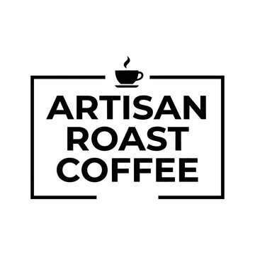 Artisan Roast Coffee Framed Typography T-Shirt Design Vector   