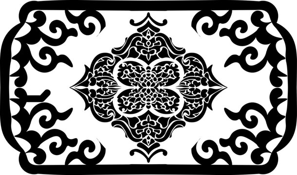 traditional pattern of sumatera. floral pattern with dark color