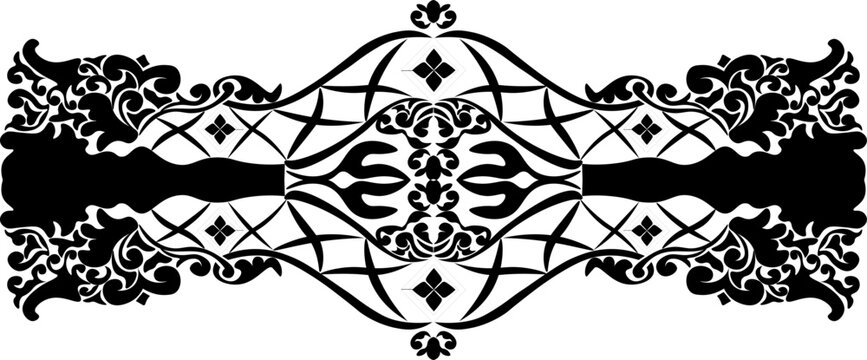 traditional pattern of sumatera. floral pattern with dark color