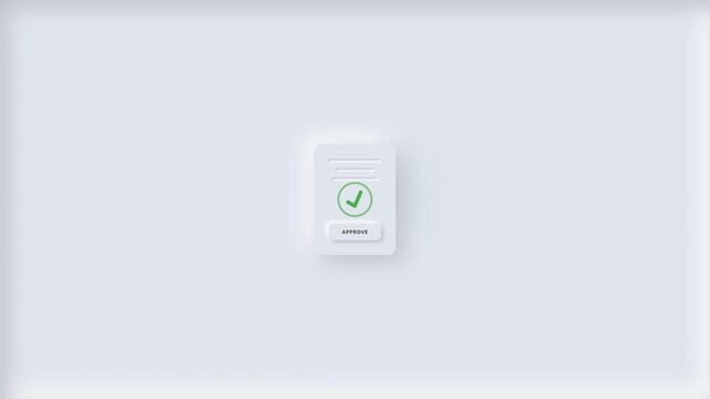 "apply" document button interface with success checkmark animation for digital application