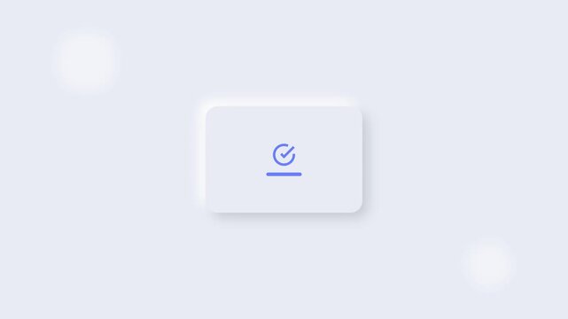 "donate" button user interface animation with success checkmark icon on clean digital screen