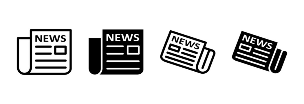 Newspaper icon set vector. news paper sign and symbolign