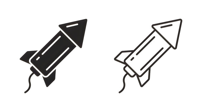 Two rockets flying upward illustration