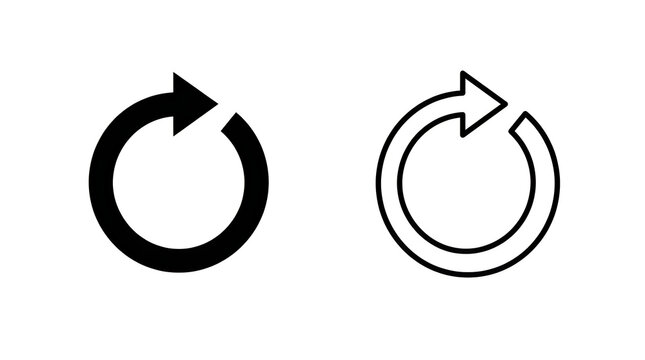 Two circular arrows indicating opposite directions