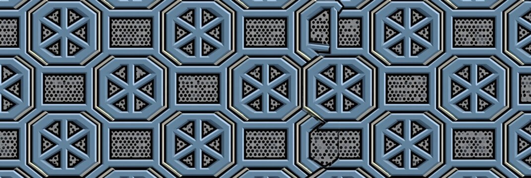 Geometric Pattern with Perforated Panels