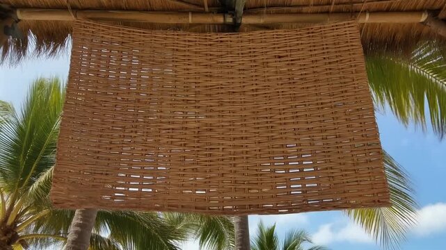 Tapa cloth moving in an island breeze