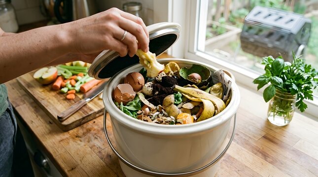 Organic Kitchen Waste and Food Scraps for Composting