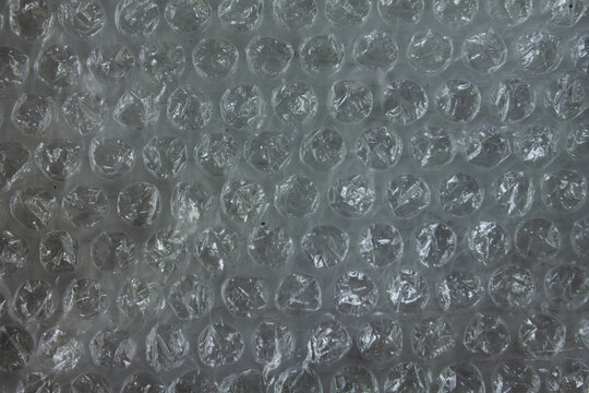 Clear bubble wrap texture - abstract plastic packaging background