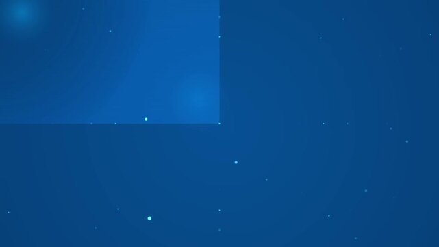 abstract blue digital data streams and particles flowing in network, technological background with subtle grid texture in corner