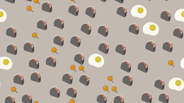 Tacos and Fried Eggs Pattern
