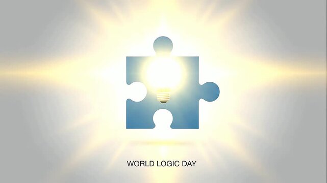 A lightbulb inside jigsaw piece.
