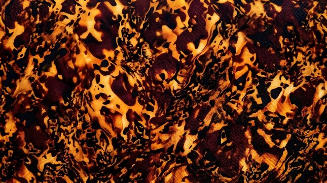 tortoiseshell guitar pickguard pattern background orange and dark brown marbling abstract design for musical instruments and vintage style crafts