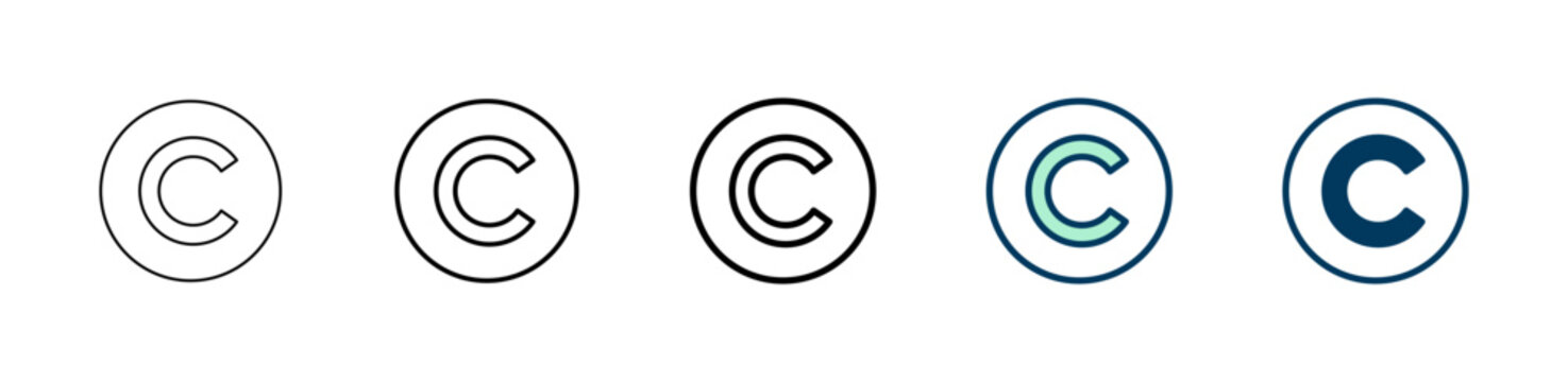 Copyright icon logo design. copyright sign and symbol
