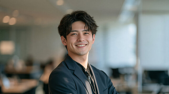 新しい仕事に前向きに取り組む新社会人の笑顔のポートフォリオ