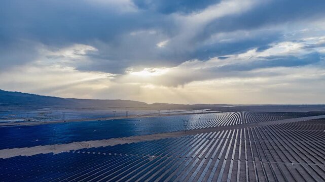 Solar photovoltaic panels; wind turbine power plant; new energy