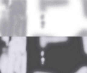 Obraz premium Abstract grainy square quadrant composition with soft light and dark textured blending as PNG cutout