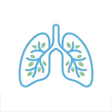 Eco lungs concept vector for environmental protection and fresh air