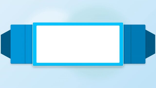 Minimalist winter sale promotional graphic with a clean blue frame and elegant typography for retail marketing and seasonal shop events