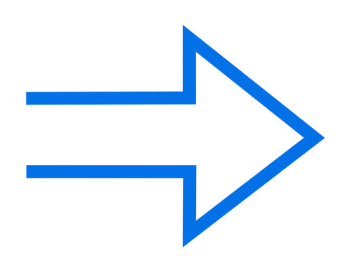 Vector illustration of a right pointing arrow