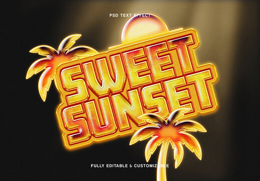 Retro Tropical Enamel Pin Text Effect