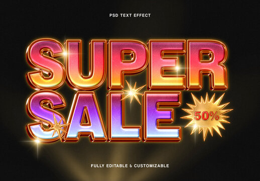 Super Sale Text Effect