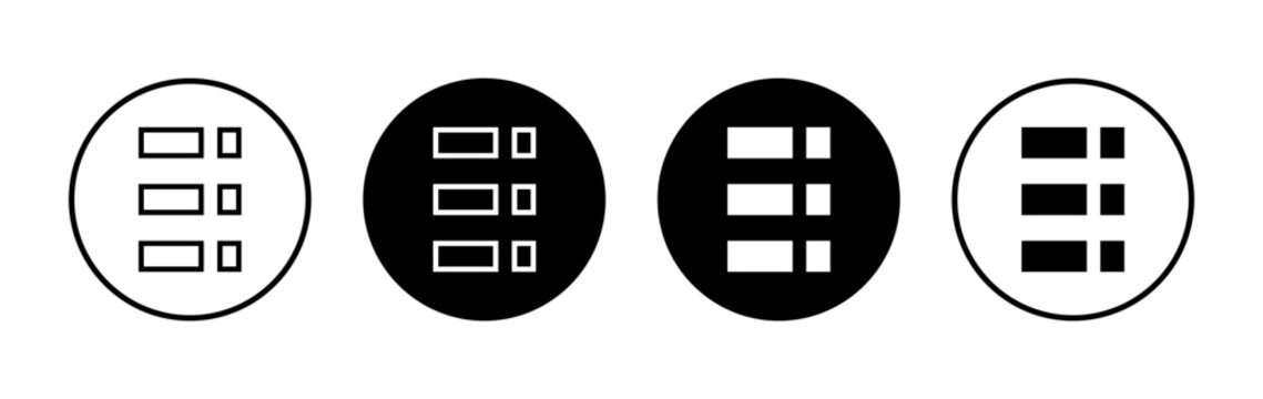 Menu icon symbol for apps and websites. web menu sign and symbol. hamburger menu symbol