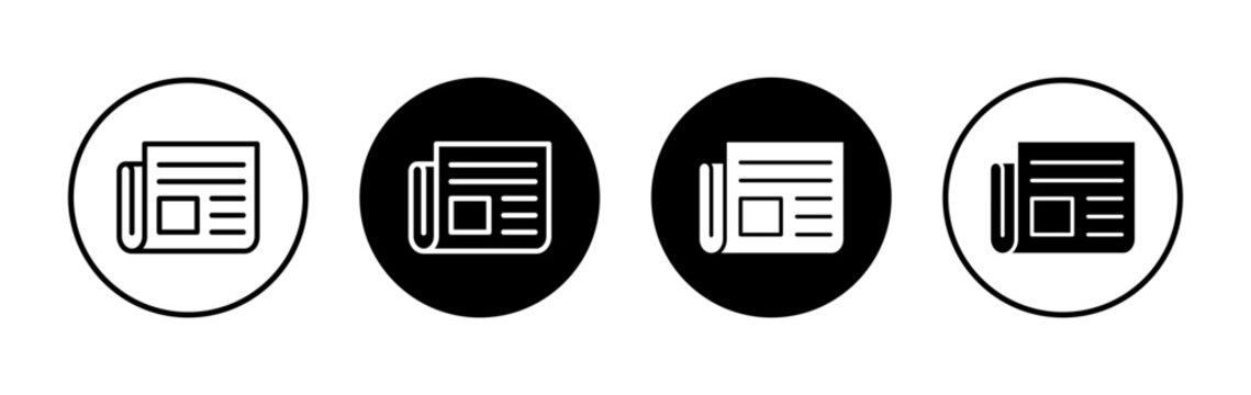Newspaper icon symbol for apps and websites. news paper sign and symbol