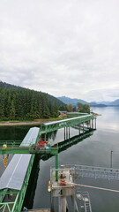 Fototapeta premium Cruise Ship Gangway at Icy Strait Point Alaska USA