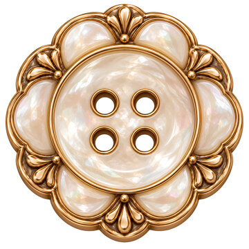 A classic flower shape button