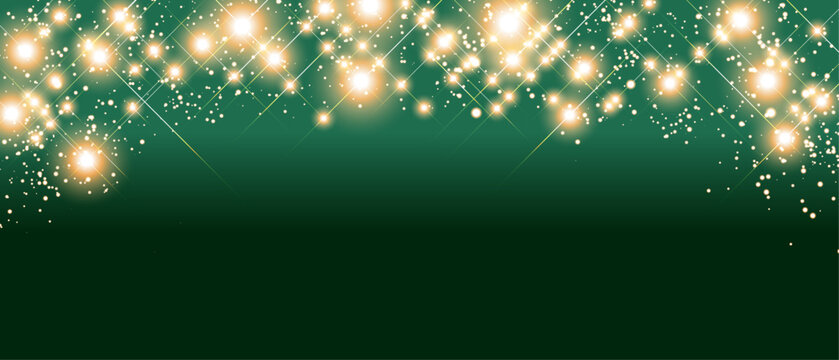 Elegant Gold Glitter Background - Sparkling Christmas and Holiday Lights