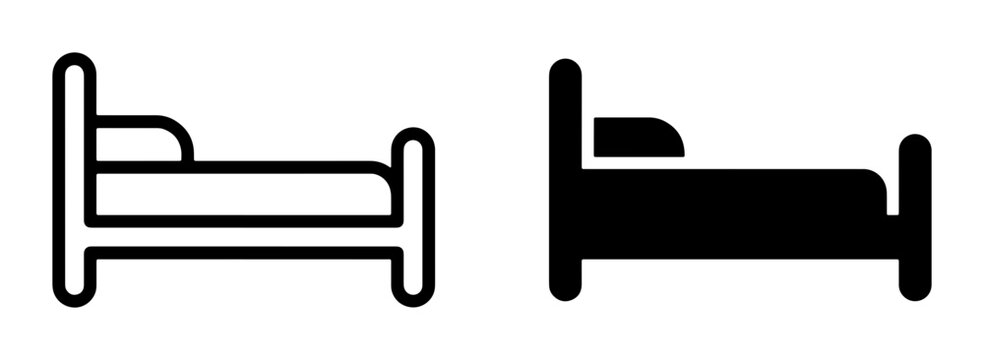 Bed silhouette for app and web