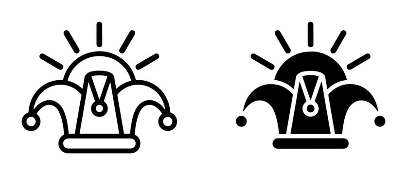Jester hat silhouette for logo
