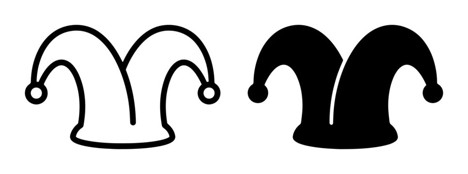 Jester hat silhouette for logo or sticker
