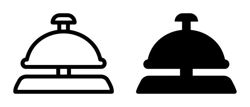 Hotel bell silhouette for logo or signage