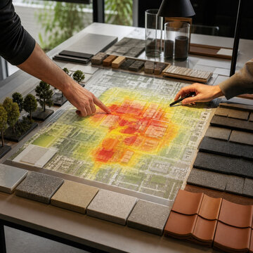 Urban Heat Data Table for Climate Mapping, Heat Risk Analysis and City Planning