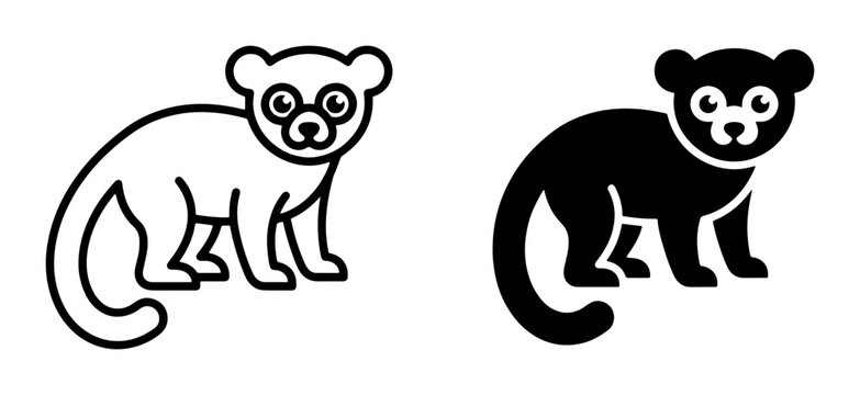 Lemur silhouette for a logo