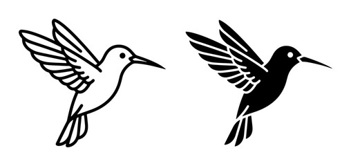 Obraz premium Hummingbird silhouette for logo element or sticker