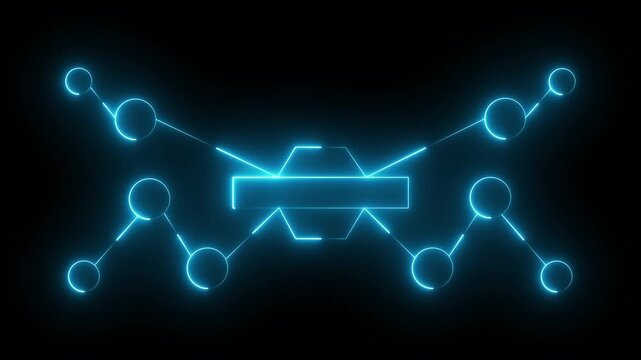 Ai tools or neon box. Multi function for Agentic AI technology motion background. Multi agent AI systems, Automate daily Tasks Smart AI solutions improve efficiency, Automate repetitive