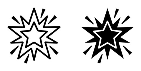 Explosion star silhouette for logo © Mahmud