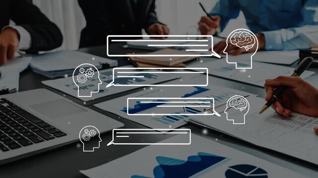 Business Team Collaboration Concept with Graphs and Innovative Ideas in a Modern Office Setting Representing Growth and Strategy. Entropy.