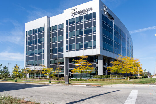 Mississauga, Ontario, Canada - September 27, 2026: Compass Group Canada office building located at the Mississauga Gateway Centre in Mississauga, Ontario, Canada. Compass Group plc is a British multin