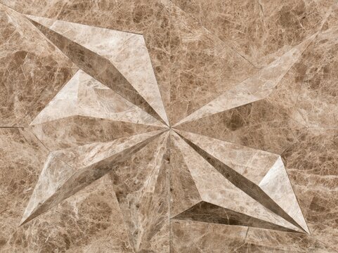 Geometric pattern on marble surface