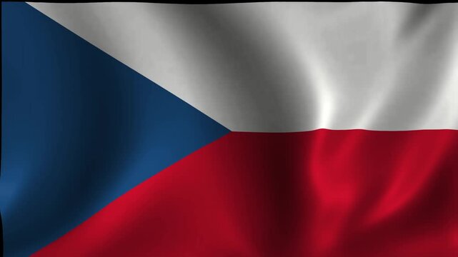 Czech Ceko Republic Waving Flag Seamless Loop Video Background